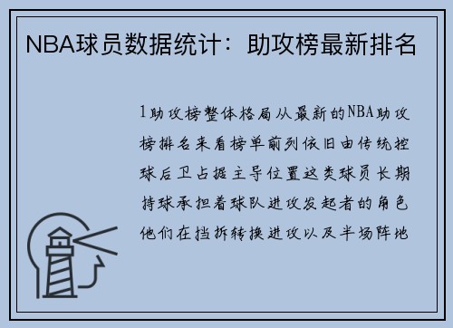 NBA球员数据统计：助攻榜最新排名